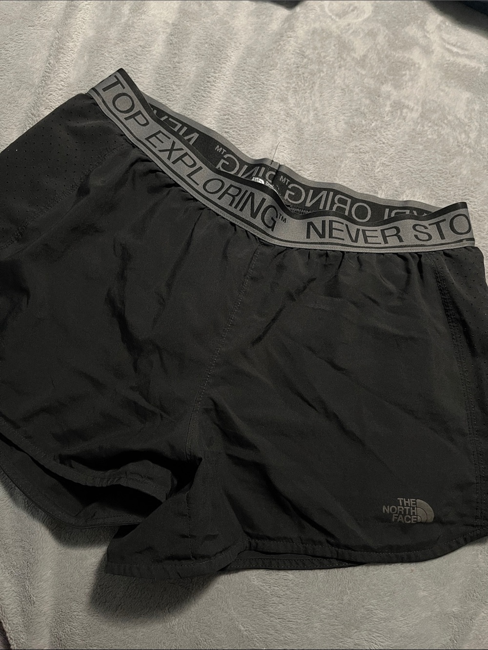 The North Face Black Shorts with Gray Waistband